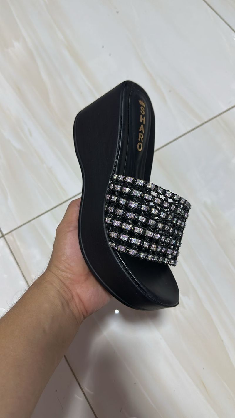 Sandalia Crystal Black Premium